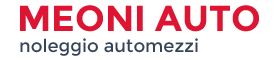 MEONI AUTO logo in red and gray with “noleggio automezzi” tagline