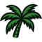Green palm tree logo.