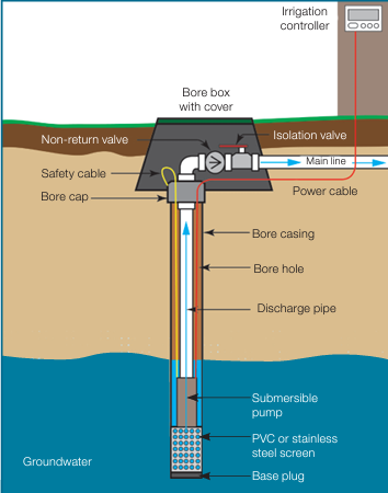 Submersible pump bore
