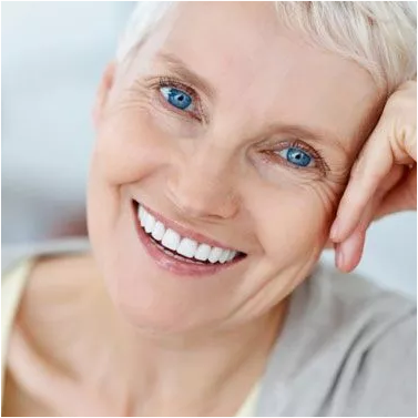 Elder woman with beautiful smile - dental implant Boise ID 83716
