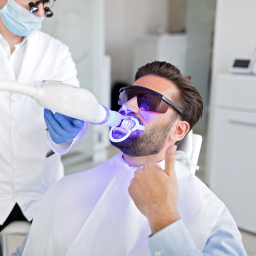 Teeth whitening in Boise and Eagle, ID Girl receiving cosmetic dental treatment