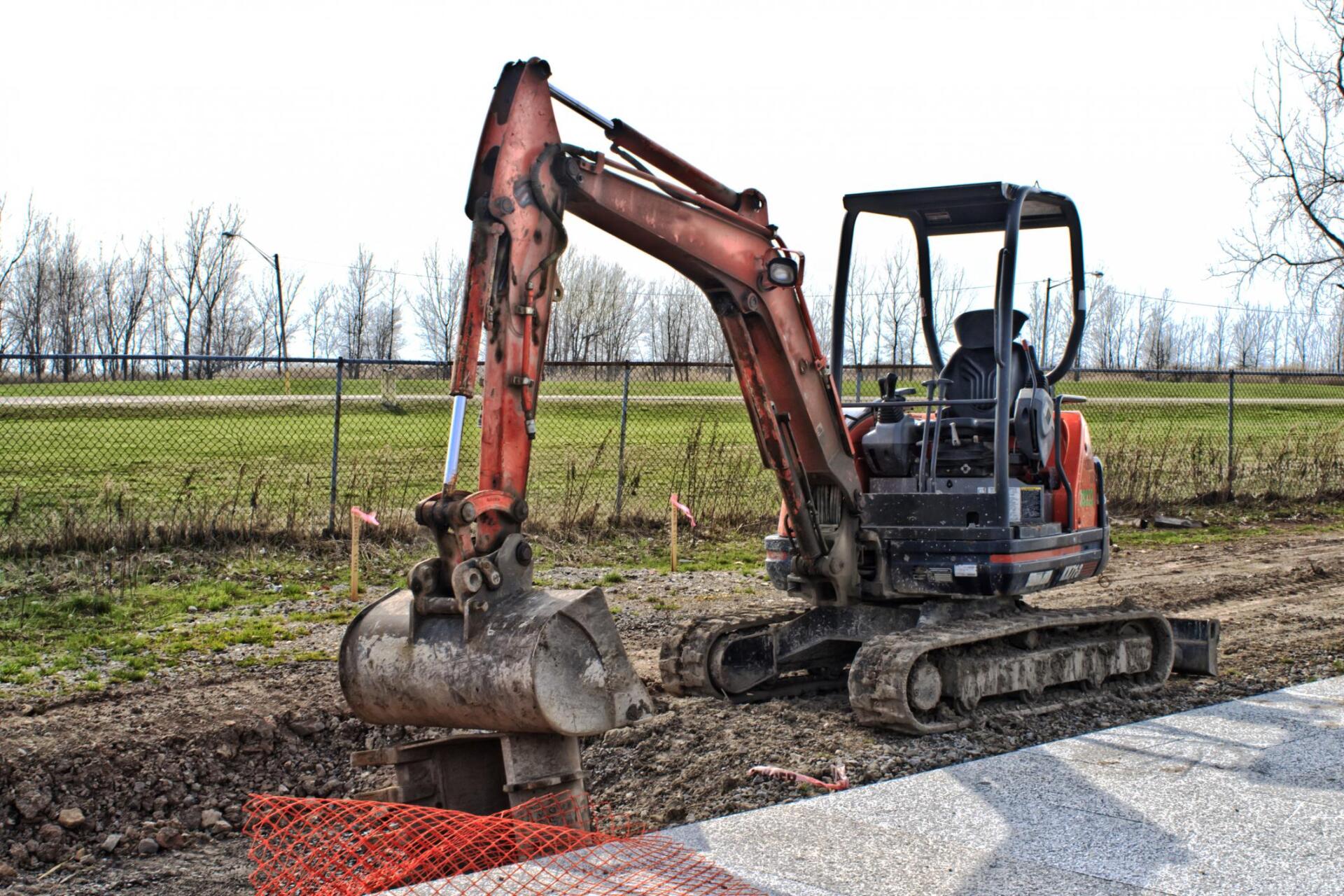 old tractor in the site