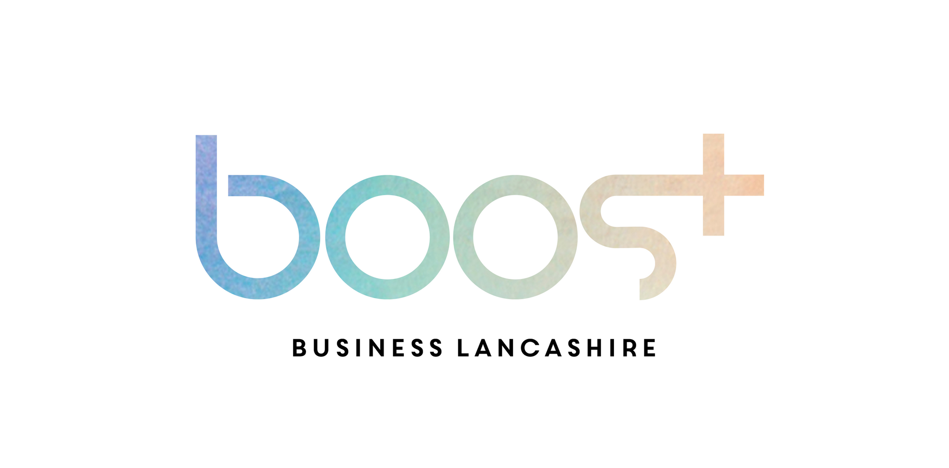 Boost Business Lancashire logo in blue-green gradient text on a white background