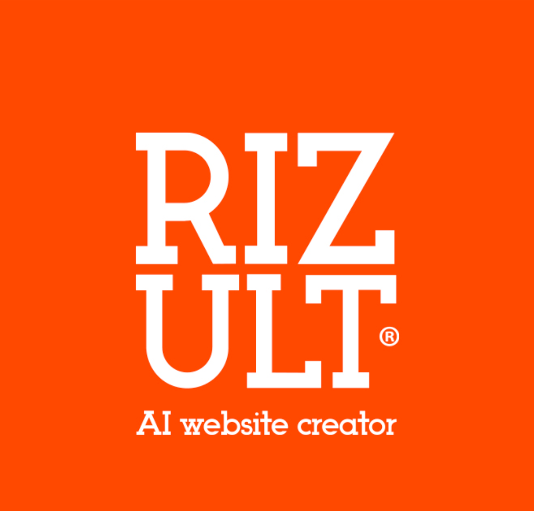 Orange logo reading “RIZULTI” with the tagline “AI website creator”