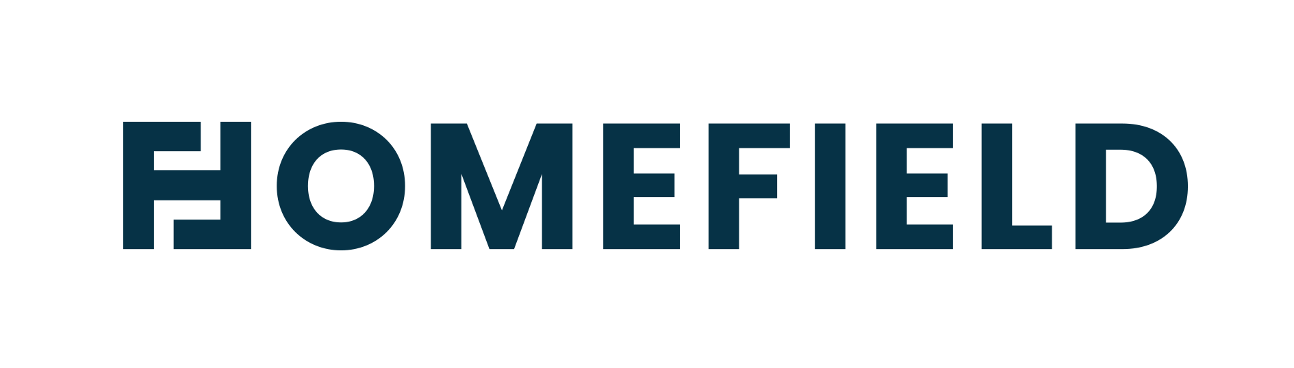 The word homefield is written in black on a white background.