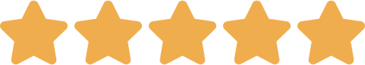 Five gold stars in a row.