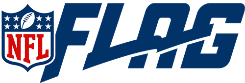 NFL FLAG logo with red NFL shield and blue stylized FLAG text on white background