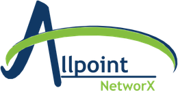 Allpoint NetworX logo with blue and green stylized text and swoosh