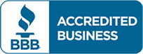 Blue rectangle with the white BBB torch logo and the text