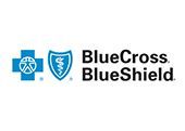 The Blue Cross Blue Shield logo, featuring a blue cross and a blue shield icon next to the company name in black text.