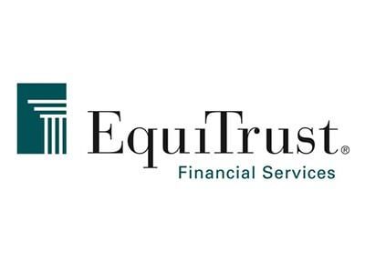 The EquiTrust Financial Services logo features a teal icon of a classical pillar next to the company name in black text.
