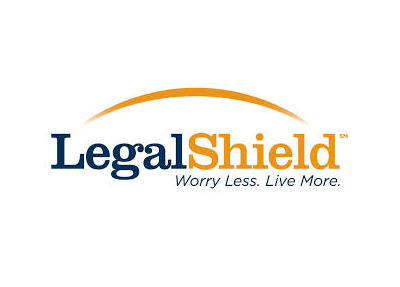 LegalShield logo in navy blue and gold with the tagline 
