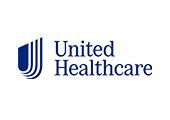 The UnitedHealthcare logo featuring a dark blue stylized 