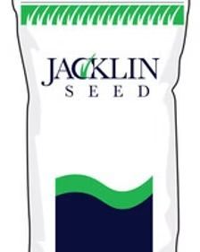 Jacklin Seed bag with white, green, and navy packaging and logo text.