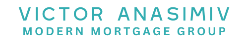 Victor Anasimiv Modern Mortgage Group logo in teal text on white background