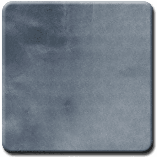 Blue-gray square with rounded corners and a textured, cloudy surface, possibly stone or metal.