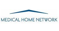 Medical Home Network logo with blue roof line and text on white background