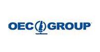 OEC Group blue logo with globe icon on a white background