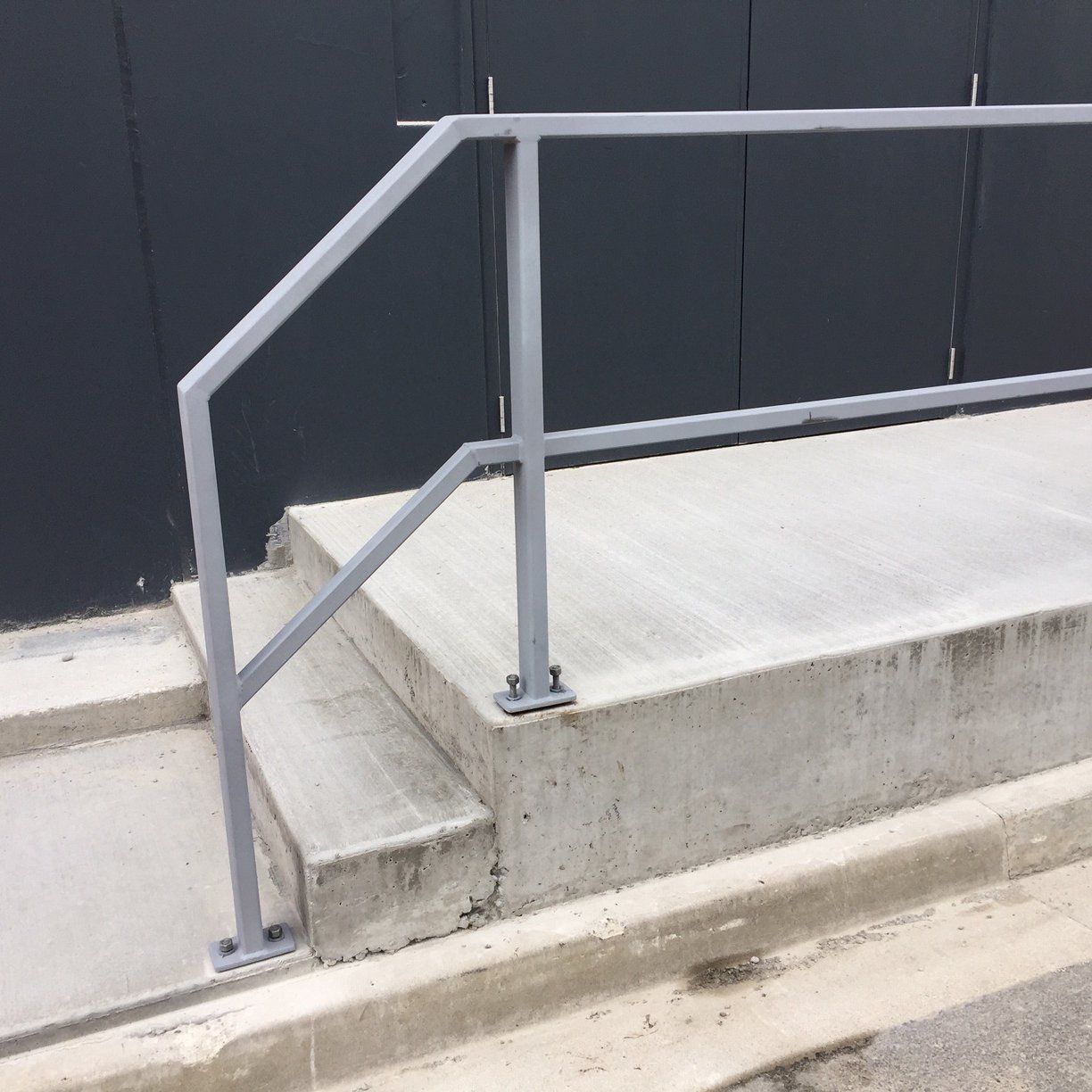 Steel handrail fabricated by GME Tradetech Engineering in Blenheim, Marlborough