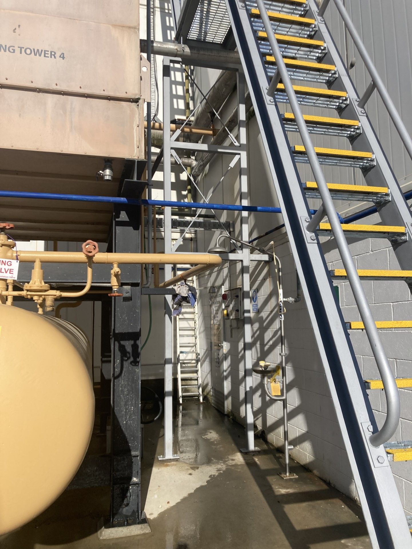 Steel factory ladder fabricated by GME Tradetech Engineering in Blenheim, Marlborough