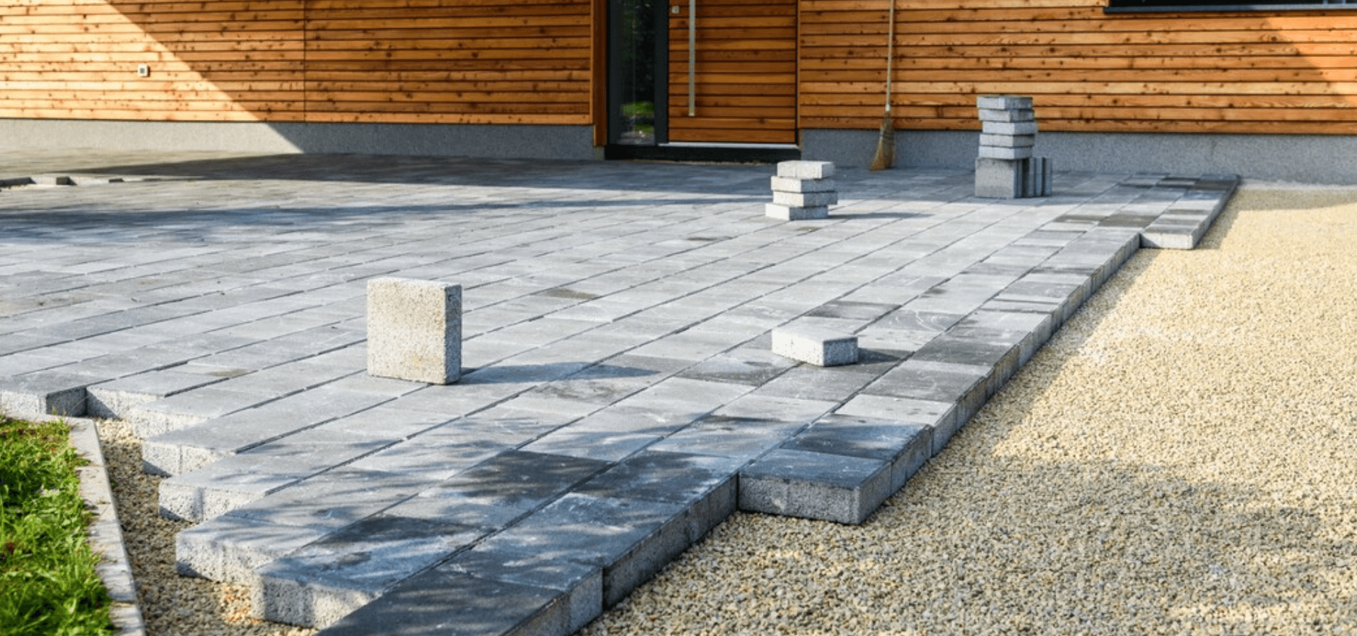 New patio installed by professional concrete contractor