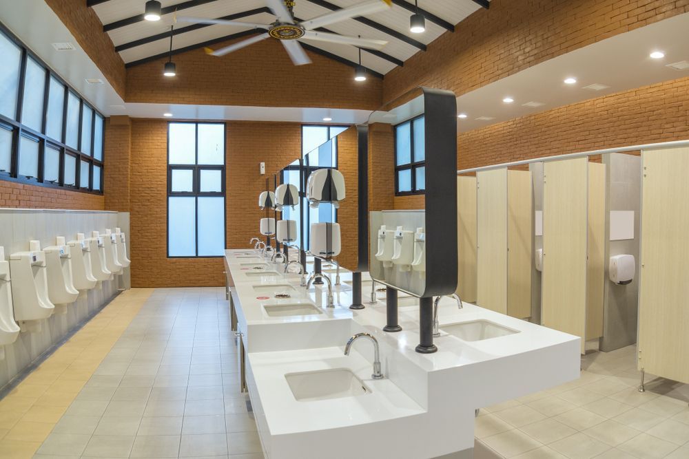 Public Restroom With Urinals, Sinks, and Stalls — Rowal Constructions in Merewether, NSW