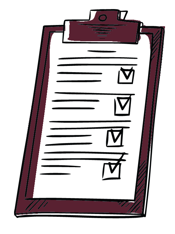 Person filling out paperwork