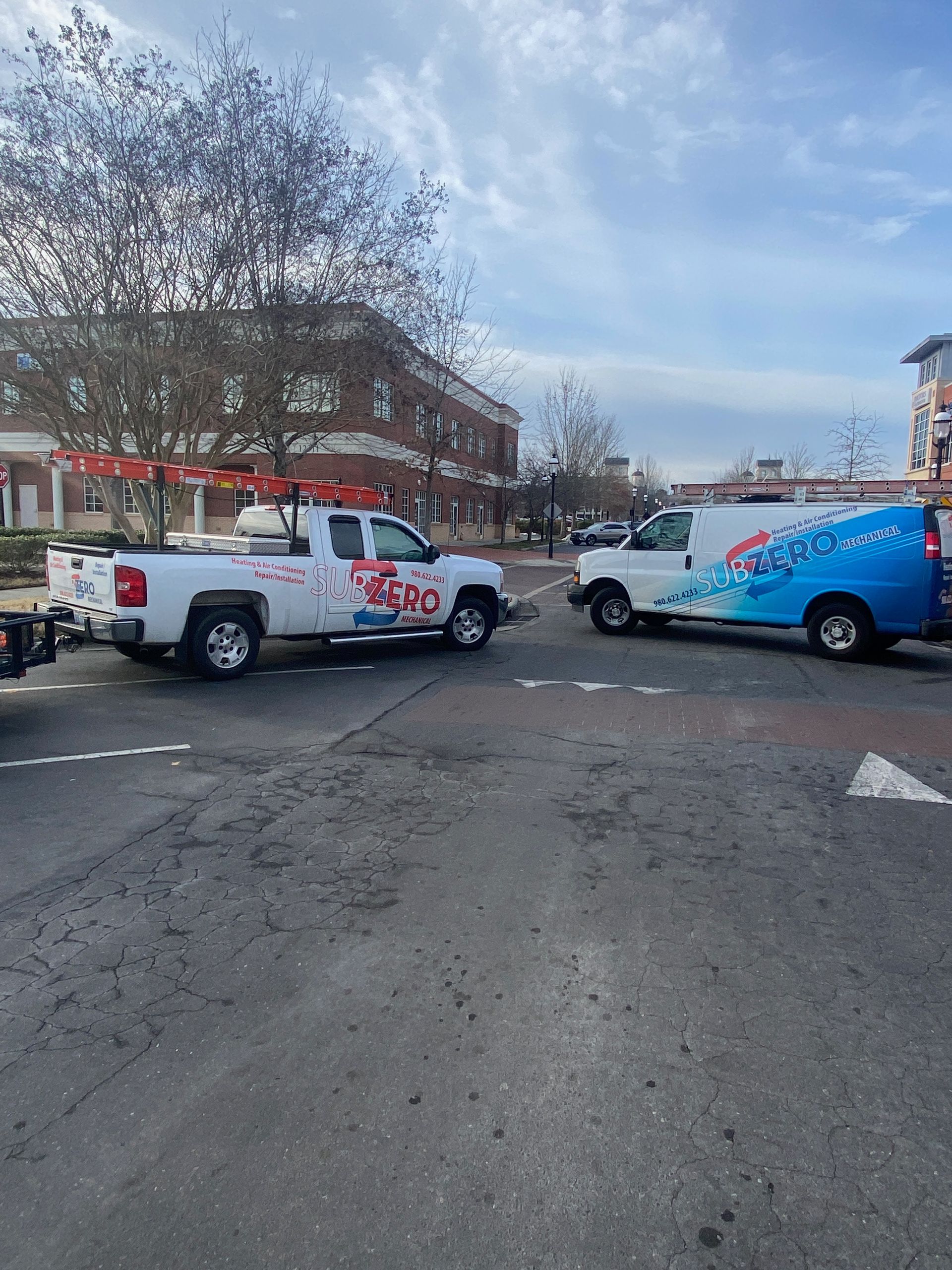 Subzero Mechanical LLC Heating & Air Coditioning trucks