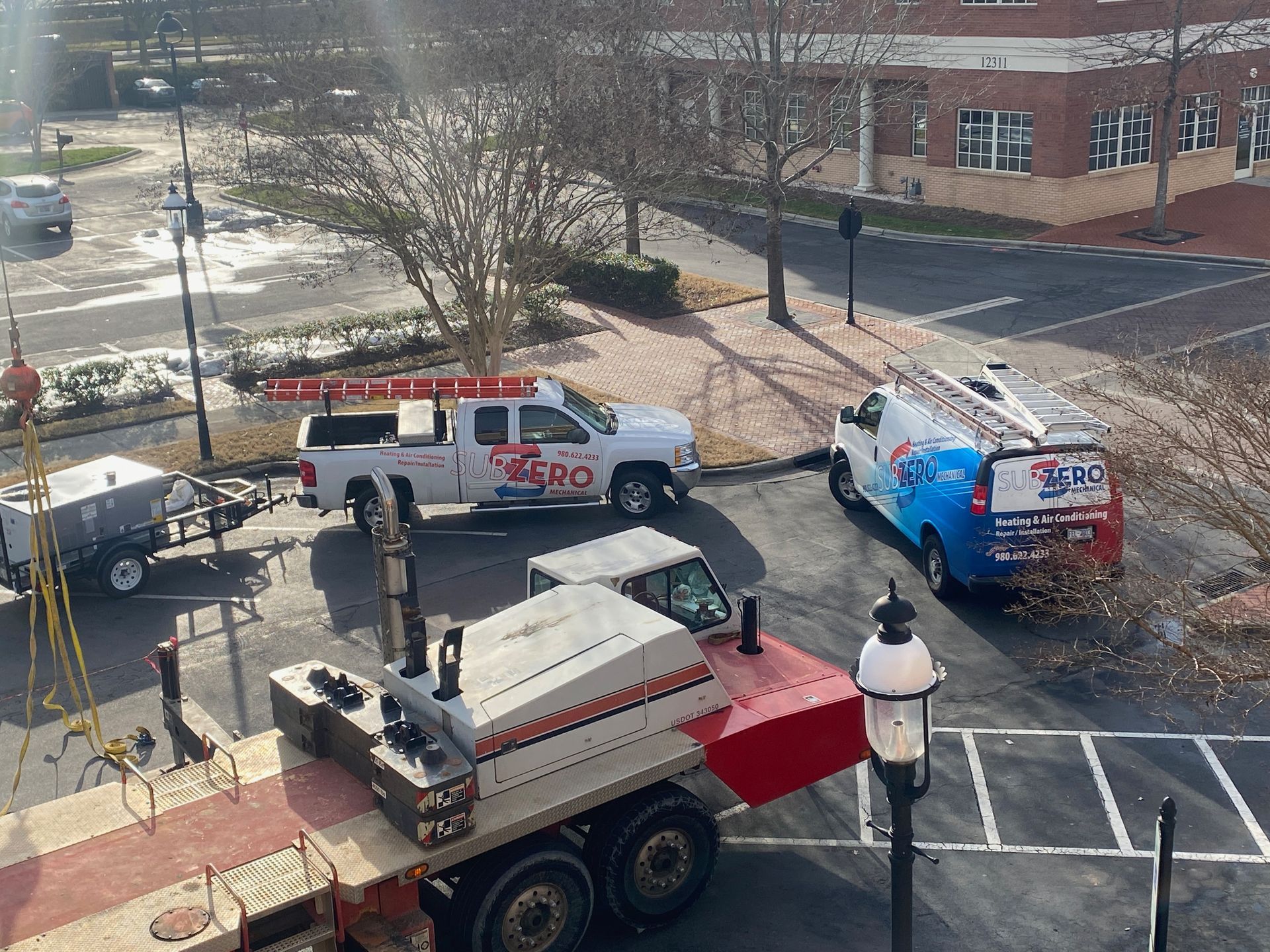 Commercial Roof top HVAC system being replaced in Charlotte, NC