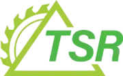 Green TSR logo with a leaf and triangular outline