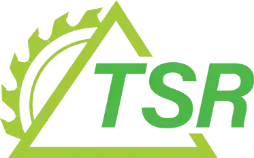 Green TSR logo with a leaf and triangular outline