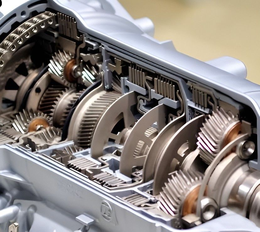 Automatic Transmission Gear Components Cutaway Mechanical Engineering Detail