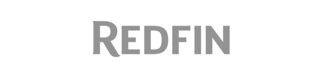 The word redfin is on a white background.