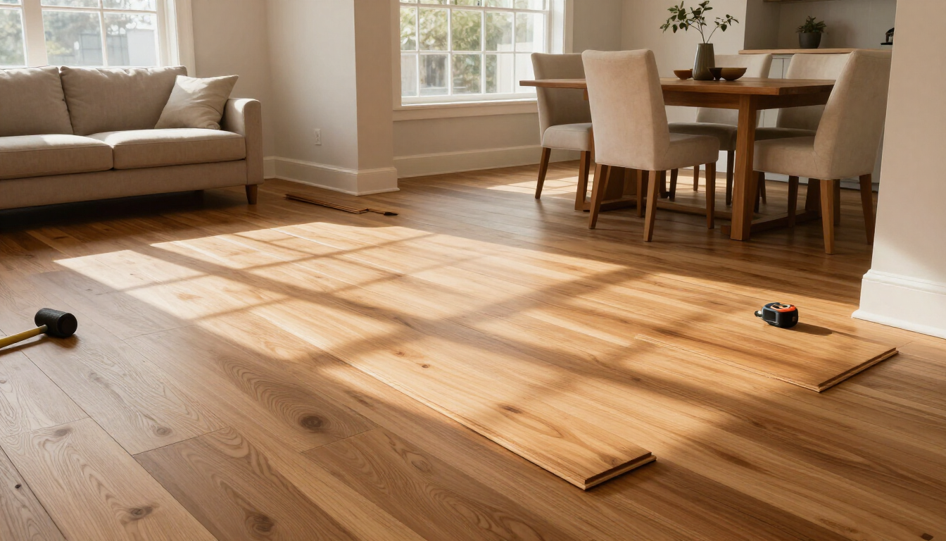 Hardwood flooring installation
