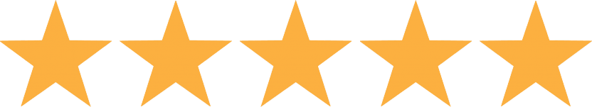 Five orange stars on a white background