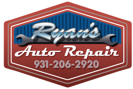 Ryan's Auto Repair logo in red, white, and blue with phone number 931-206-2920