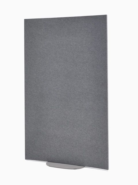 Gray rectangular acoustic panel with a small base stand