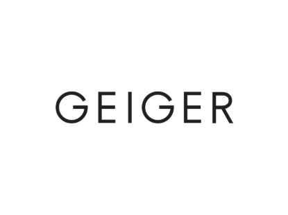GEIGER logo in black text on a white background