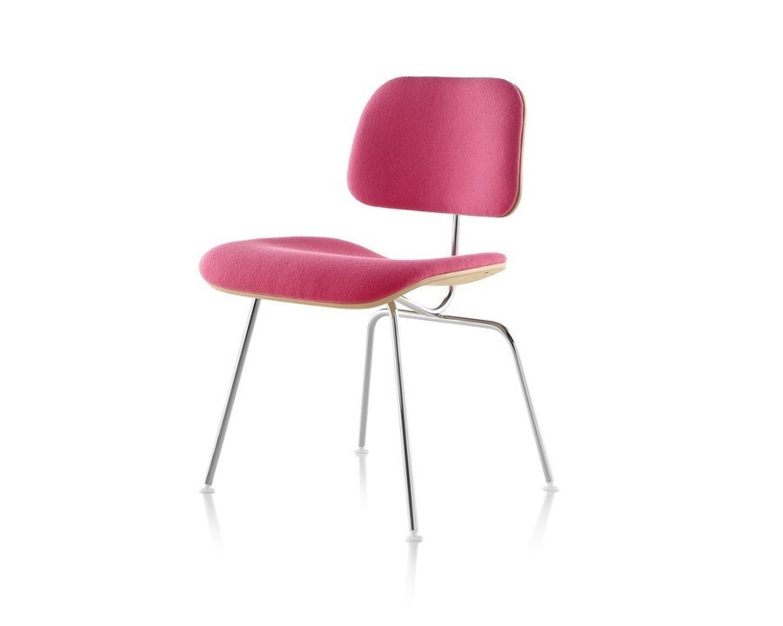 Modern wooden chair with curved seat and backrest on a white background