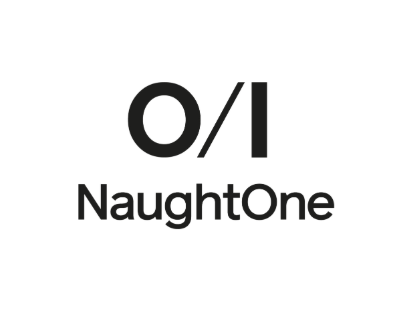 NaughtOne logo with stylized black O/I above the word “NaughtOne” on a white background