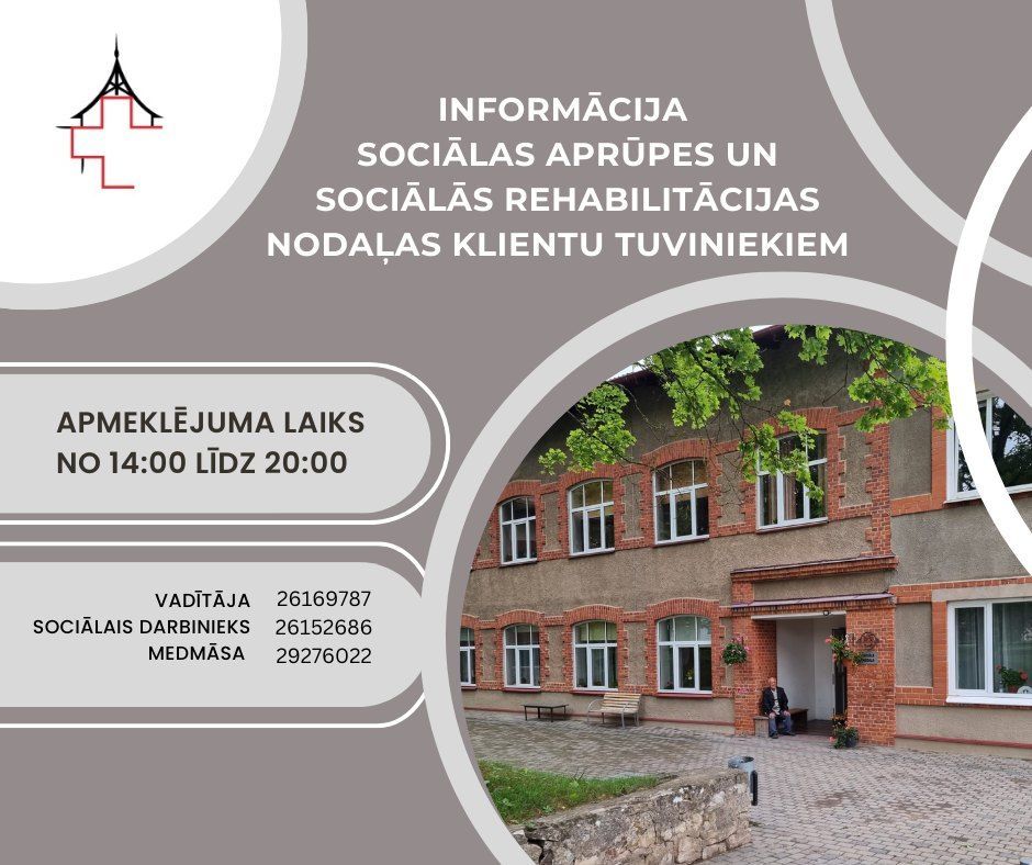 Klientu apmeklējuma laiks Sociālās aprūpes centram
