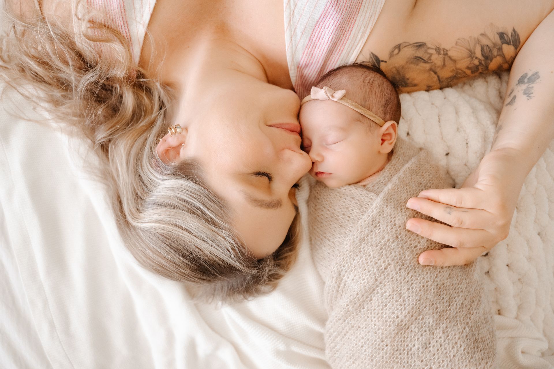 Huntington Beach In Home Newborn Photos