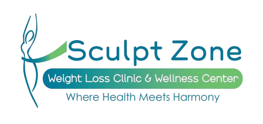 The logo for sculpt zone weight loss clinic and wellness center