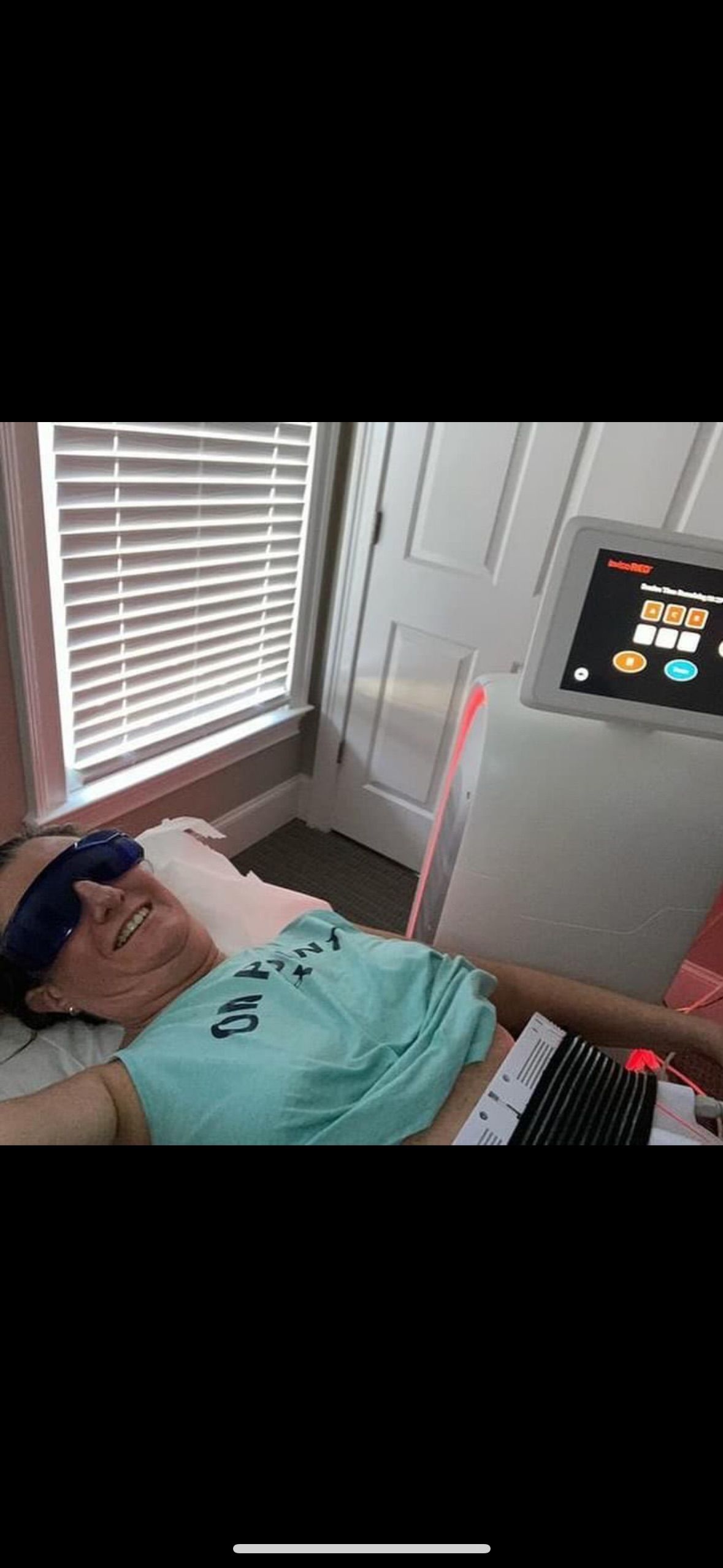 patient lying in clinic