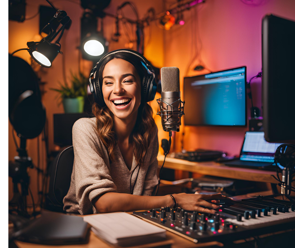 Woman listening to music