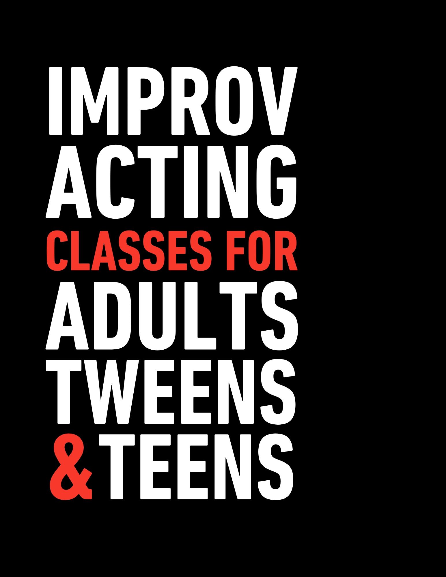 IMPROV/ACTING CLASSSES flyer