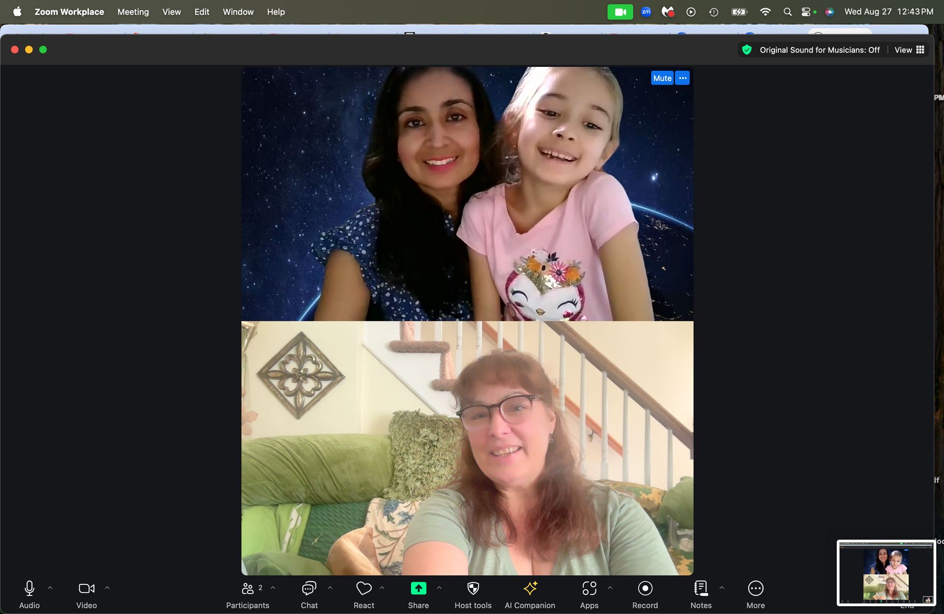screenshot of parent, child, and ARK tutor 
