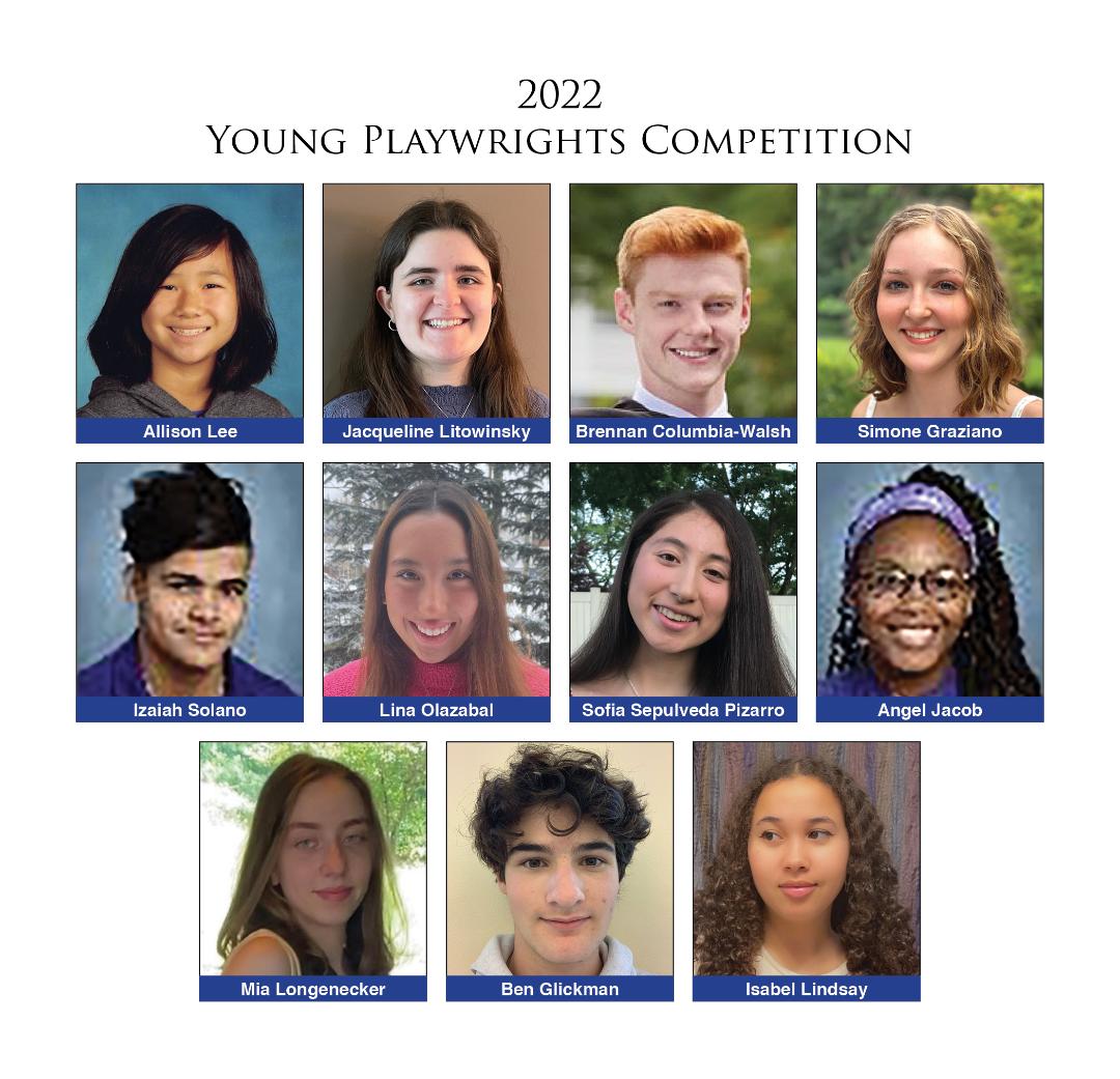 podcast thumbnail with past young playwright
