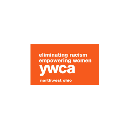 YWCA Northwest Ohio logo: Orange rectangle with white text,