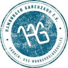 Runder blauer Stempel mit Logo für die Wohnbeihilfe Hamburger Gabenzaun EV, mit weißem